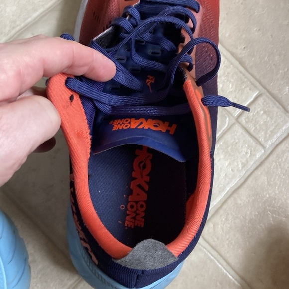 HOKA One One Men’s Size 10 Mach 2 Running Shoe Blue/Orange PROFLY Mesh - Picture 6 of 8